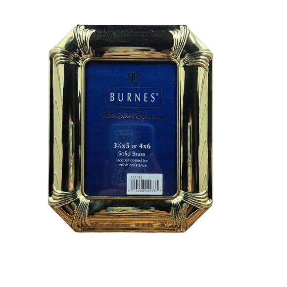 BURNES OF BOSTON SOLID BRASS PICTURE FRAME - New In Box - Picture 1 of 7